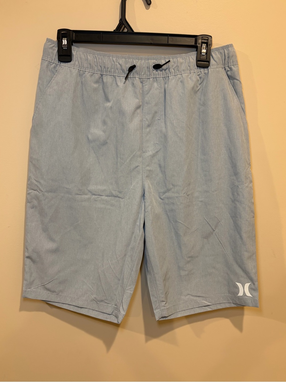 Hurley Light Blue Kids Boys Swim Trunks with Drawcord